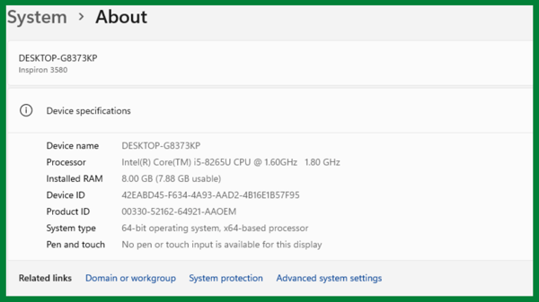 Finding RAM on Windows OS