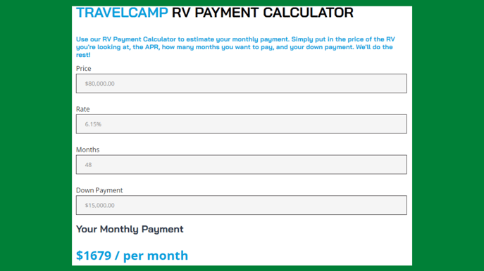 Dealership payment calculator